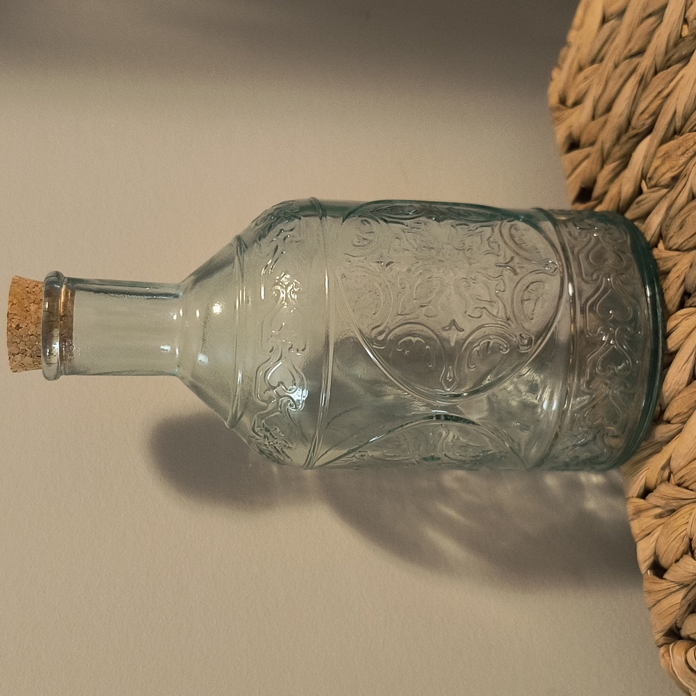 Elegant Glass Bottle with Cork Stopper